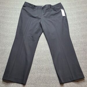 Liz Claiborne Audra Trouser Women 18P Short Black New Mid-Rise Straight Leg
